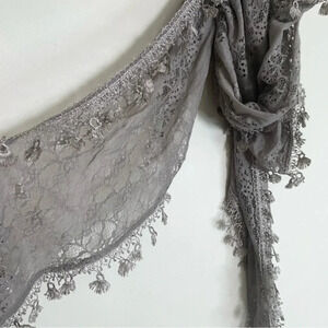 BCBGMaxazria Lace Fringe Scarf